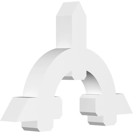 Ekena Millwork Ericson Architectural Grade PVC Gable Bracket, 48"W x 32"H x 6"D x 6"F, 16/12 Pitch GBP048X32X0606ERI00